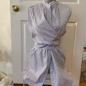 Helmut Lang button-down sleeveless wrap top, Large